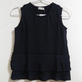 ブランシェス(Branshes)のブランシェス 新品タグ付き 2段 プリーツ フリル トップス(Tシャツ/カットソー)