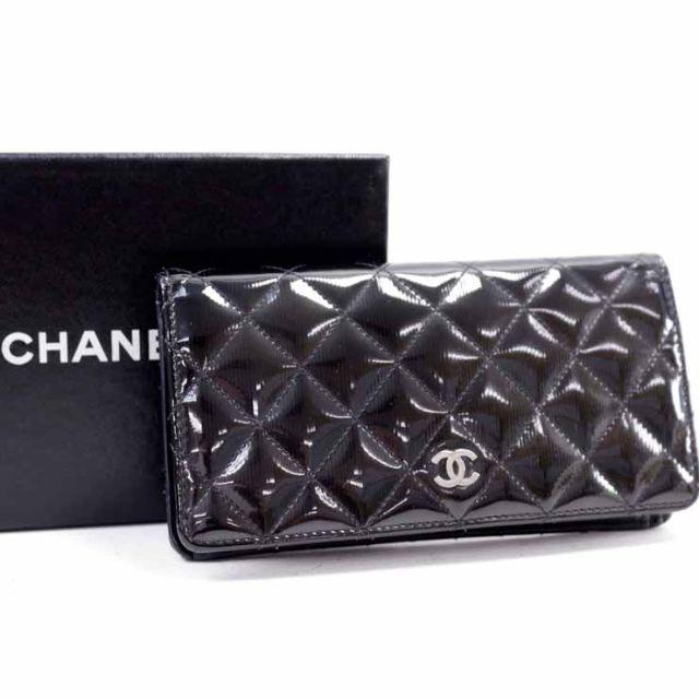 CHANEL - 美品★CHANEL 長財布 ウォレット★エナメルブラックの通販 by えみちぃ's shop｜シャネルならラクマ