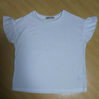 シマムラ(しまむら)の袖フリル 白Tシャツ(Tシャツ(半袖/袖なし))