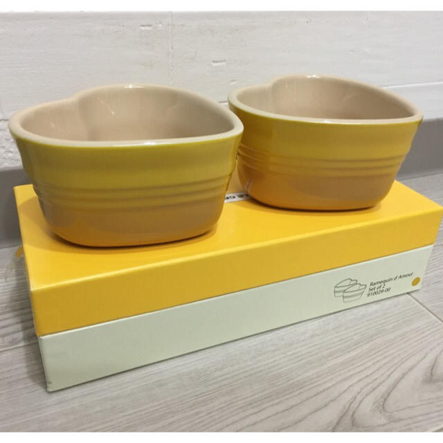 LE CREUSET(ルクルーゼ)のル・クルーゼ ラムカン ダムール(蓋なし) イエロー2個セット インテリア/住まい/日用品のキッチン/食器(食器)の商品写真