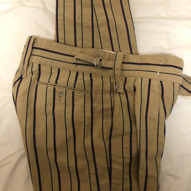 COMOLI(コモリ)のneat Cotton Linen Alternate Stripe メンズのパンツ(スラックス)の商品写真