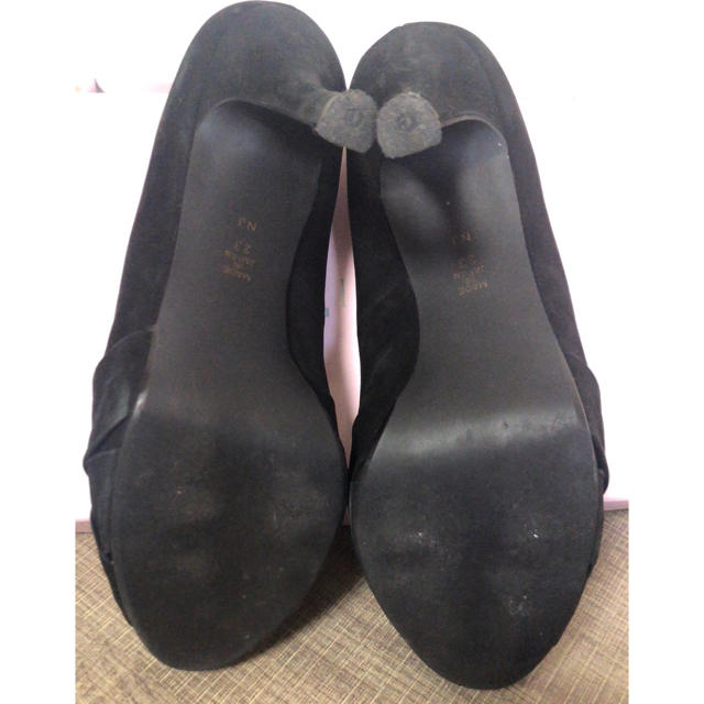 DIANA(ダイアナ)のダイアナ DIANA パンプス 23 レディース 黒 ヌバック ブラック ヒール レディースの靴/シューズ(ハイヒール/パンプス)の商品写真