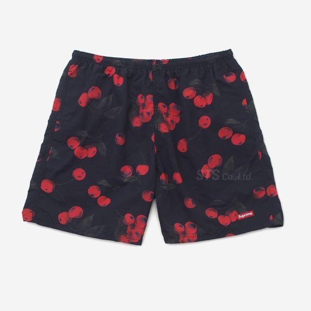 supreme nylon water short black cherry L