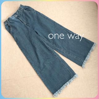 ワンウェイ(one*way)のone way デニム ワイドパンツ/INGNI イング W♡C SPINNS(デニム/ジーンズ)