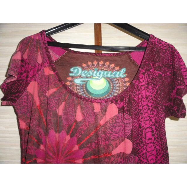 DESIGUAL(デシグアル)の専用！！！売れました！！！可愛い赤紫のワンピース　デスグアル レディースのワンピース(ひざ丈ワンピース)の商品写真