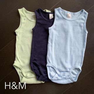 エイチアンドエム(H&M)のH&M タンクトップロンパース 3枚セット 85cm(ロンパース)