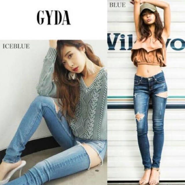 GYDA(ジェイダ)のSIDE RIPPED スキニーデニムパンツ レディースのパンツ(デニム/ジーンズ)の商品写真