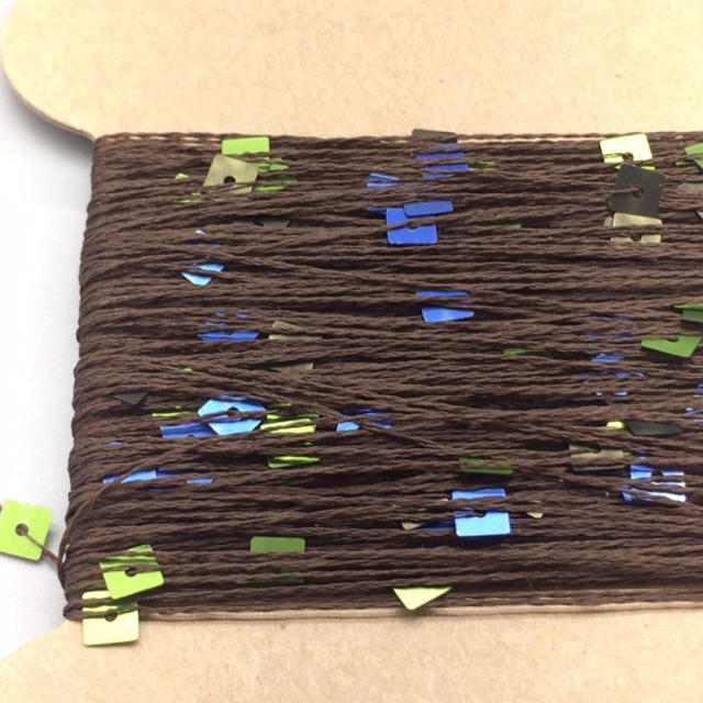 スクエアスパンコール  ブルーグリーン ３０Ｍ ハンドメイドの素材/材料(生地/糸)の商品写真