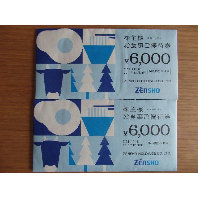 ゼンショー株主優待券６０００円分-