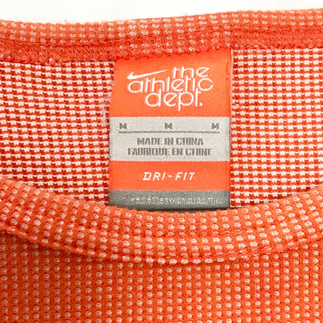 NIKE(ナイキ)のナイキ NIKE Tシャツ ドライ フィット 五分袖 M オレンジ メッシュ メンズのトップス(Tシャツ/カットソー(七分/長袖))の商品写真