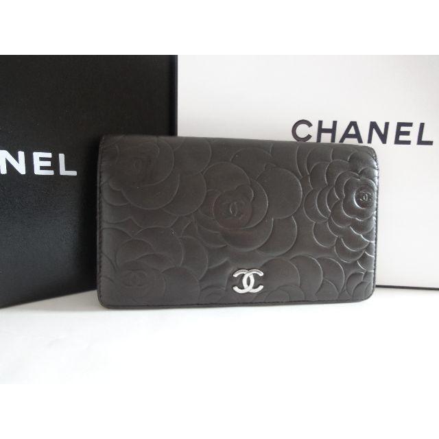 CHANEL - 超美品★シャネル CHANEL カメリア【二つ折り財布】長財布★オシャレ★G12の通販 by こるく's shop｜シャネルならラクマ