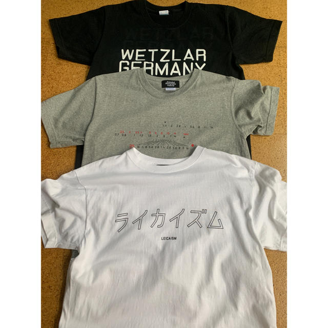 Leica ライカ カメラ Tシャツ 美品 ブラック グレー ホワイト