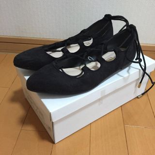 中古☆レースアップパンプス☆ブラック(ハイヒール/パンプス)