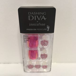 DASHING DIVA Magic Press マゼンタピンク足用ネイルチップ