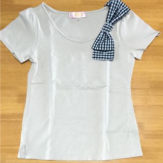ミニマム(MINIMUM)のミニマムミニマム ギンガムチェック リボン Tシャツ(Tシャツ(半袖/袖なし))