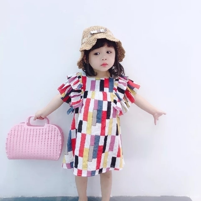 こどもビームス(コドモビームス)のカラフル⋈ワンピース キッズ/ベビー/マタニティのキッズ服女の子用(90cm~)(ワンピース)の商品写真