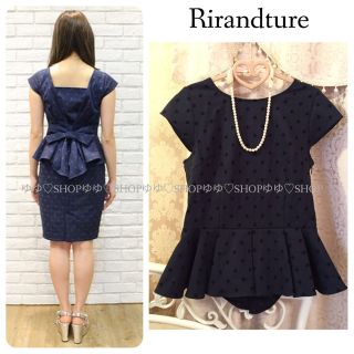 リランドチュール(Rirandture)の15SS バックリボンドットペプラムBL(カットソー(半袖/袖なし))