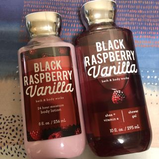 バスアンドボディーワークス(Bath & Body Works)のブラックラズベリーバニラ☆ボディローション＆シャワージェル(ボディソープ/石鹸)