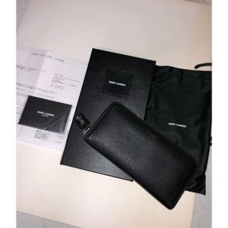 サンローラン(Saint Laurent)のサンローラン ラウンドジップレザーウォレット 財布 付属完備(長財布)