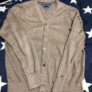 トミーヒルフィガー(TOMMY HILFIGER)のトミーヒルフィガー カーディガン ベージュ Ｍ(カーディガン)