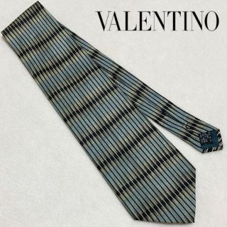 ヴァレンティノ(VALENTINO)の美品 VALENTINO ܤ * 高級シルク ボーダー 総柄 ネクタイ レトロ(ネクタイ)