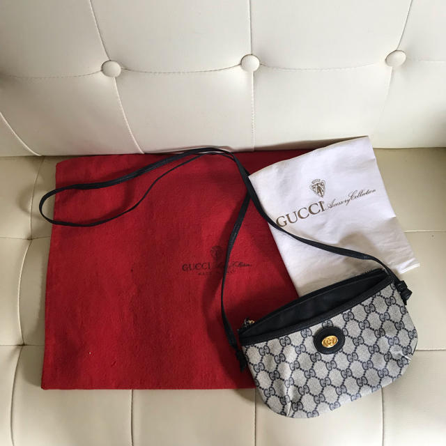 Gucci - レア 極 美品 GUCCI オールド グッチ ポシェット バッグ ネイビーの通販 by Safari｜グッチならラクマ