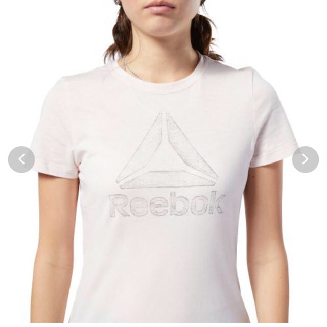 Reebok(リーボック)のリーボック GS デルタ トレース Tシャツ 薄ピンク レディースのトップス(Tシャツ(半袖/袖なし))の商品写真