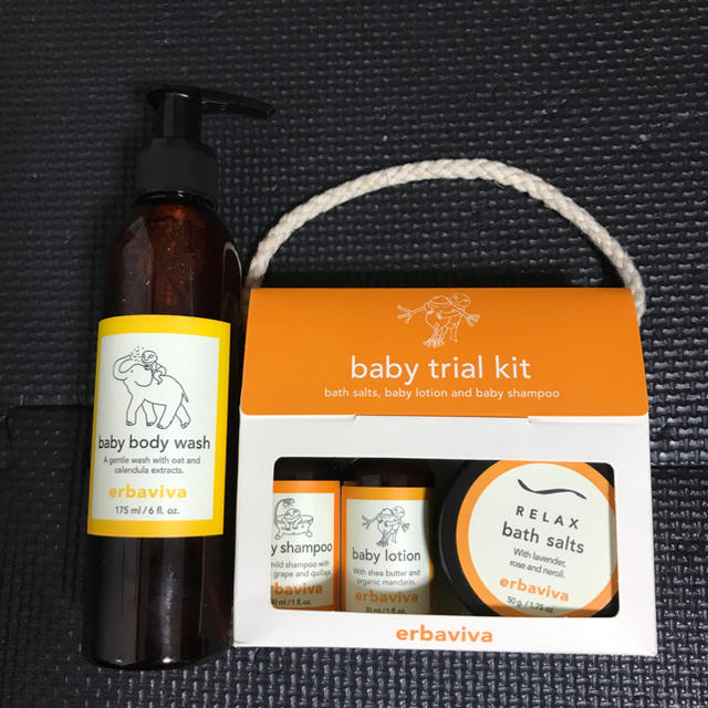 erbaviva(エルバビーバ)のエルバビーバ baby trial kit & baby body wash キッズ/ベビー/マタニティの洗浄/衛生用品(ベビーローション)の商品写真