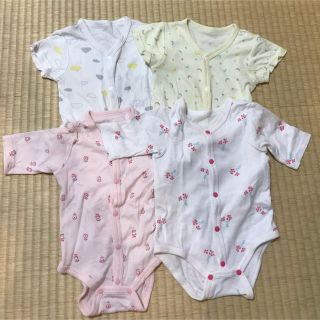 アカチャンホンポ(アカチャンホンポ)の★お値下げ★肌着 半袖&七分袖ロンパース 女の子 60 80(肌着/下着)