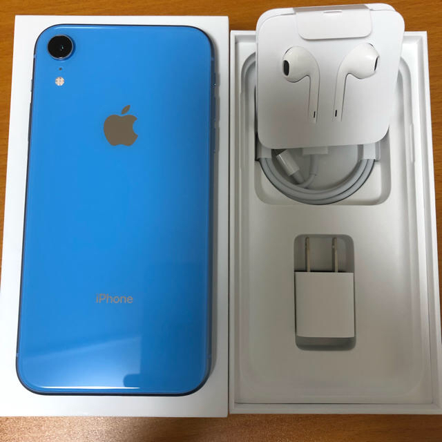 驚きの価格 SIMフリー - Apple iPhone ブルー 64GB XR スマートフォン