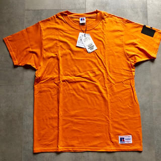 アダムエロぺ(Adam et Rope')の新品未使用 Russell athletic オレンジTシャツ Lサイズ(Tシャツ/カットソー(半袖/袖なし))