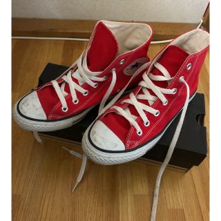 コンバース(CONVERSE)のまは様 専用 CONVERSE ハイカットスニーカー レッド(スニーカー)