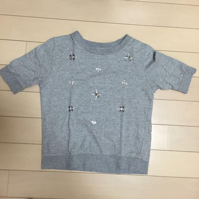 LOWRYS FARM(ローリーズファーム)のビジュー付きトップス レディースのトップス(Tシャツ(半袖/袖なし))の商品写真