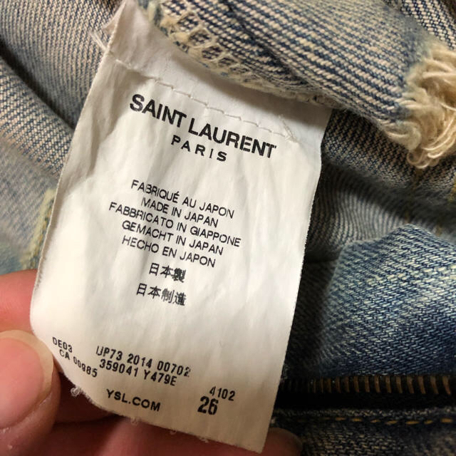 Saint Laurent(サンローラン)のサンローラン 14aw デストロイデニム メンズのパンツ(デニム/ジーンズ)の商品写真