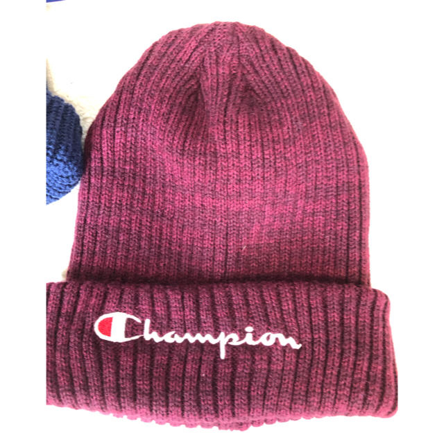 Champion(チャンピオン)のチャンピオンお揃いニット帽 キッズ/ベビー/マタニティのこども用ファッション小物(帽子)の商品写真