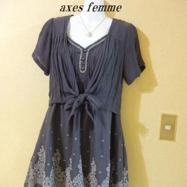 axes femme(アクシーズファム)のaxes femmeアクシーズファム♡シフォン刺繍ワンピース② レディースのワンピース(ミニワンピース)の商品写真