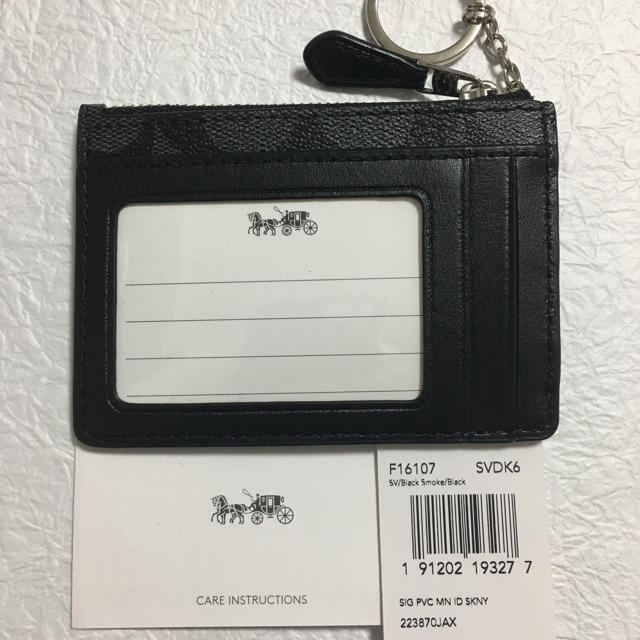 COACH(コーチ)の【新品未使用】コーチ コインケース シグネチャー ブラック系 レディースのファッション小物(コインケース)の商品写真