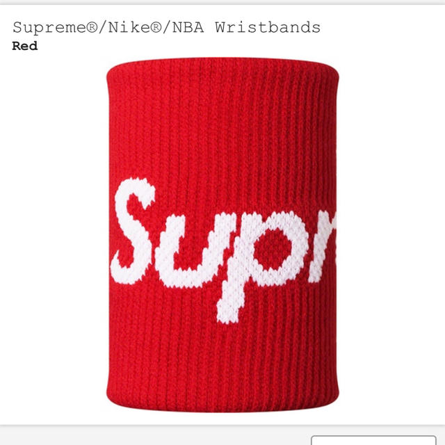 Supreme(シュプリーム)のSupreme nike nba wrist band red スポーツ/アウトドアのスポーツ/アウトドア その他(バスケットボール)の商品写真