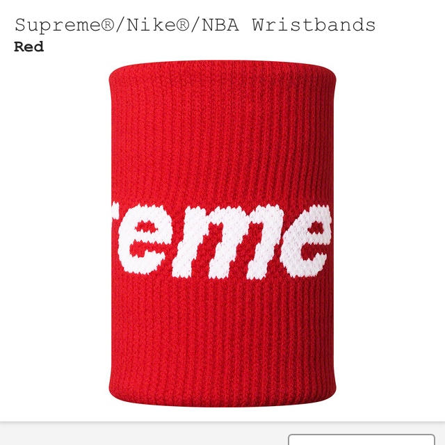 supreme NIKE NBAリストバンドwristband赤