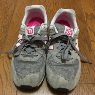 ニューバランス(New Balance)のニューバランス レディース グレー×ピンク(スニーカー)