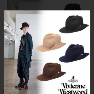 ヴィヴィアンウエストウッド(Vivienne Westwood)のヴィヴィアンウエストウッドマン 中折れ スラッシュ ハット(ハット)