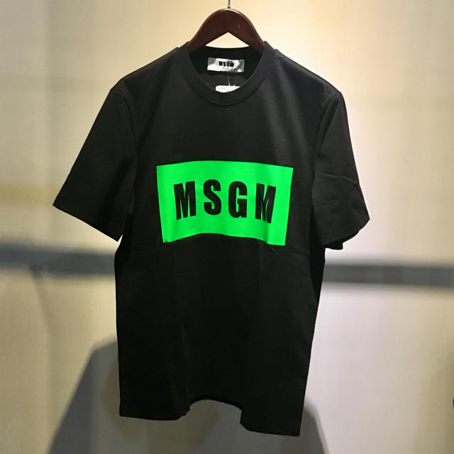 MSGM エムエスジーエム 新品 ネオンカラー ボックス ロゴ Tシャツ XS