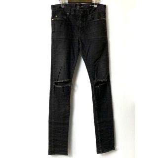 サンローラン(Saint Laurent)の【H】サンローランパリ ニークラッシュ ストレッチ スキニーパンツ 30(デニム/ジーンズ)