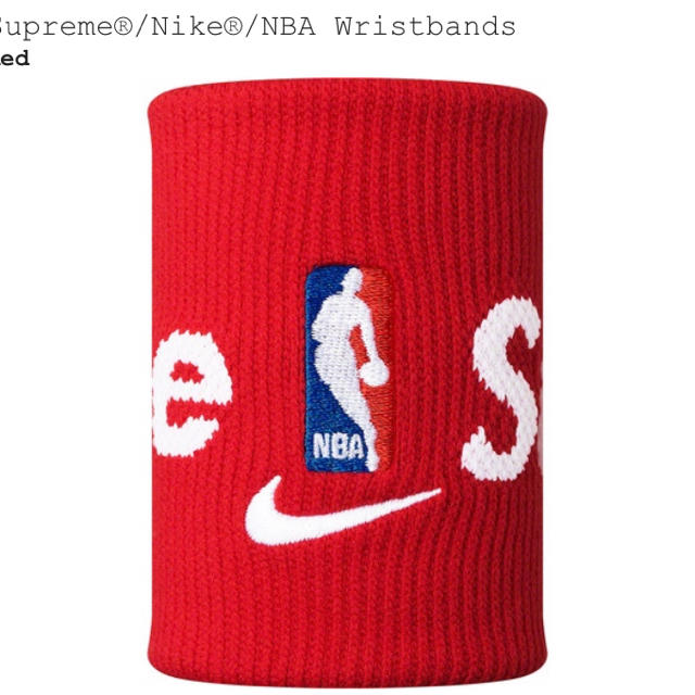 Supreme(シュプリーム)の≪国内正規≫ Supreme × Nike NBA Wristbands Red メンズのアクセサリー(バングル/リストバンド)の商品写真