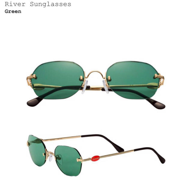 Supreme(シュプリーム)のSupreme River Sunglasses Green メンズのファッション小物(サングラス/メガネ)の商品写真