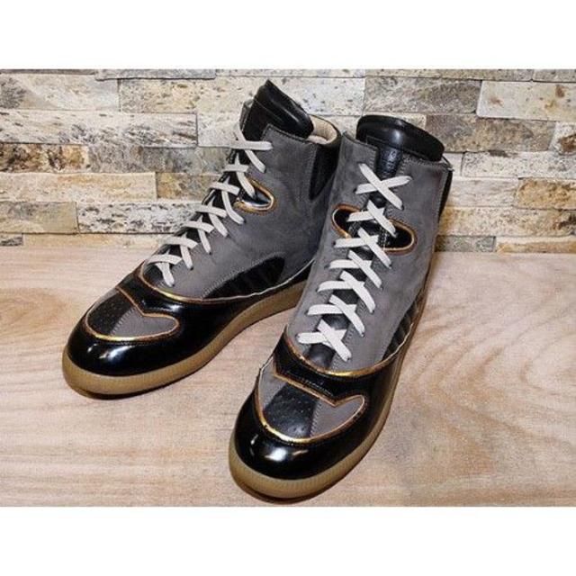 Maison Martin Margiela - マルタン・マルジェラ ハイカットスニーカー 黒×グレー 2626,5cmの通販 by