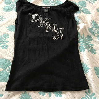 ダナキャランニューヨーク(DKNY)の新品DKNY JEANSのタンクトップビジュー付きダナキャラン ブランド(Tシャツ(半袖/袖なし))
