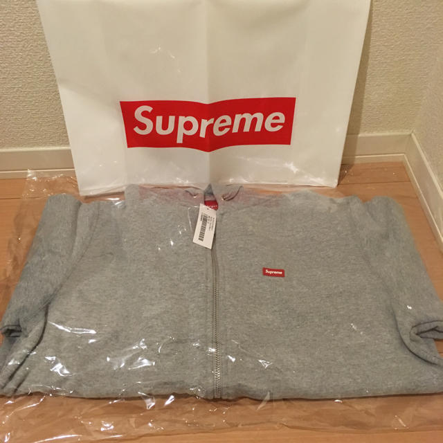 Supreme Small Box Zip Up パーカー グレー シュプリーム