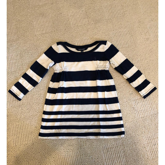 Ralph Lauren(ラルフローレン)のRalph Lauren 100㎝ボーダーワンピース キッズ/ベビー/マタニティのキッズ服女の子用(90cm~)(ワンピース)の商品写真