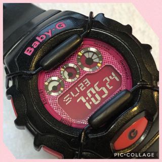 ジーショック(G-SHOCK)のCASIO baby-G 3つ目 希少ブラックピンクカラー オススメ早い者勝ち♪(腕時計)